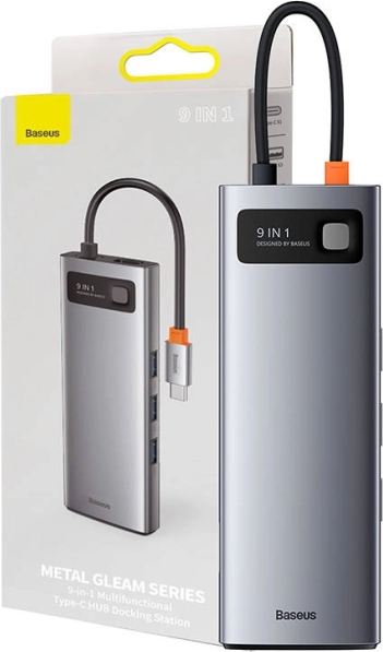 Baseus Metal Gleam Series 9-in-1 Multifunctionele Hub