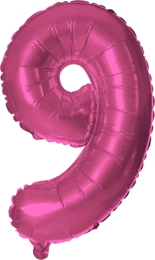 Folieballon TORO cijfer 9 30 cm – Roze