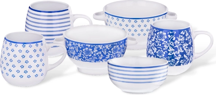 Past bij ander blauw-wit servies