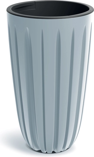 Bloempot Wario 29 cm lichtgrijs met inzet