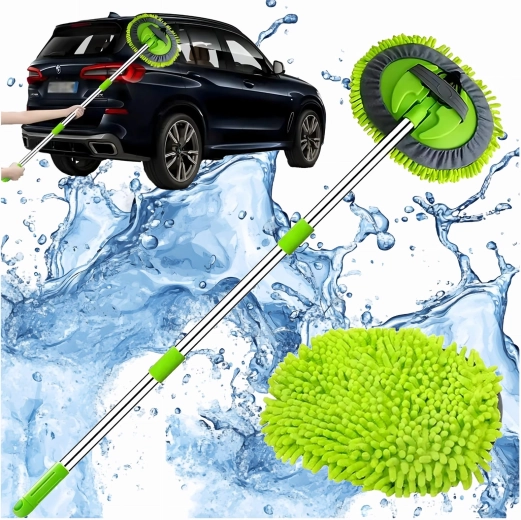 Telescopische mop voor het wassen van ramen en autoruiten voor auto en huishouden - 1 stuk