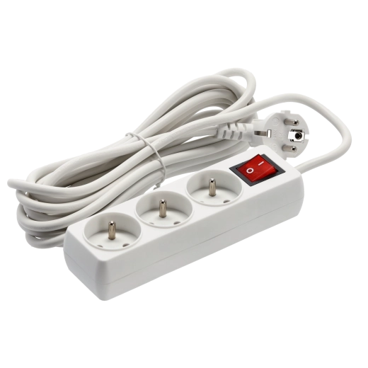 Drie geaarde Schuko-stopcontacten