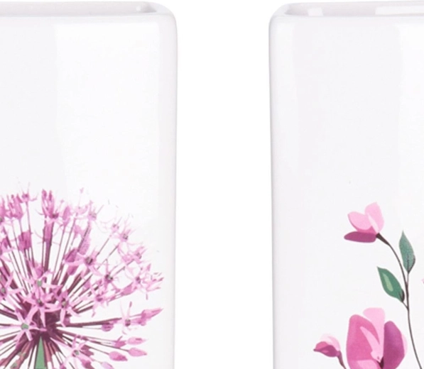 Kwalitatieve witte keramiek met bloemenmotief