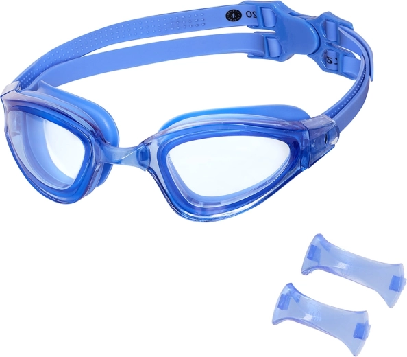 NILS Aqua blauwe zwembril met anti-fog en UV-bescherming