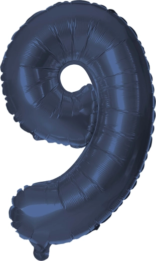 Folieballon TORO cijfer 9 30 cm – Blauw