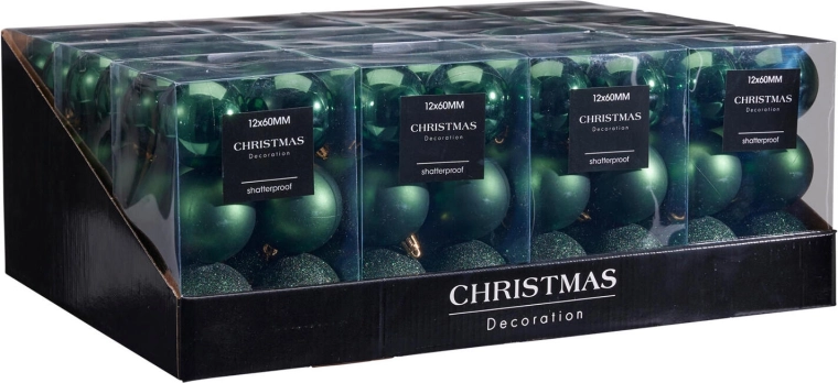 Set van 12 hangende kerstballen