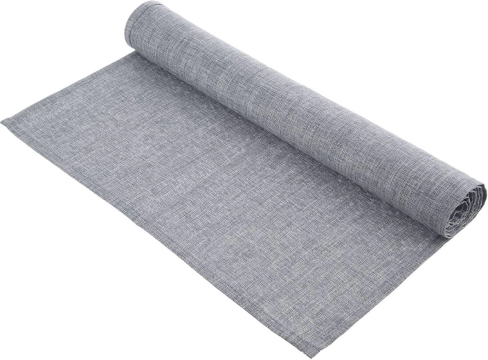 Tafelloper van polyester lichtgrijs 140 × 40 cm