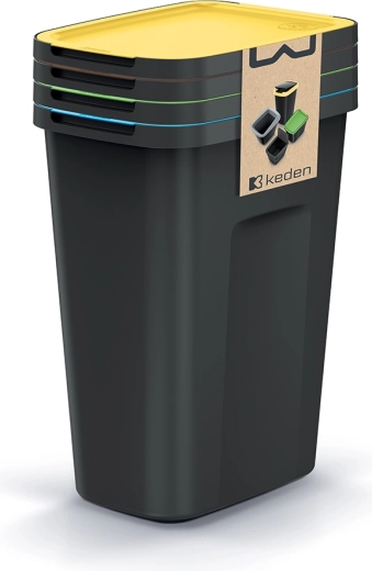set afvalbakken voor scheiden Compacta Q Flap Plus 4×35 l
