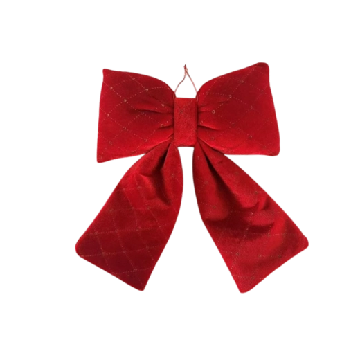 Decoratieve kerststrik (kokarde) rood 20 × 30 cm