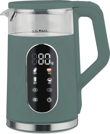 Waterkoker met temperatuurregeling 1,7 l 2200 W groen