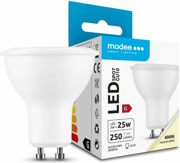 Modee LED-spotlamp GU10 3 W neutraal wit