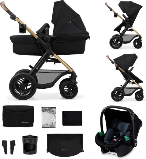 Gecombineerde kinderwagen Kinderkraft MOOV 2 AIR 3-in-1 Pure black