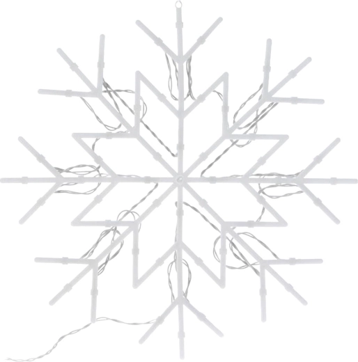 Verlichte raamdecoratie sneeuwvlok 24 LED 35 × 35 cm
