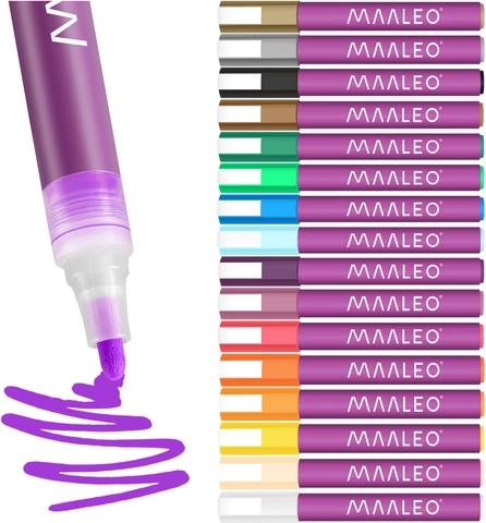 16 heldere, sneldrogende kleuren