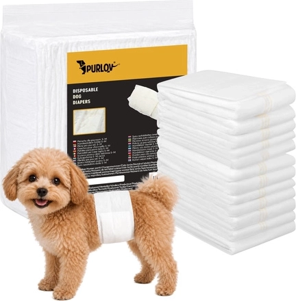 Wegwerp-luierbroekjes voor honden Purlov S-M (12 stuks)