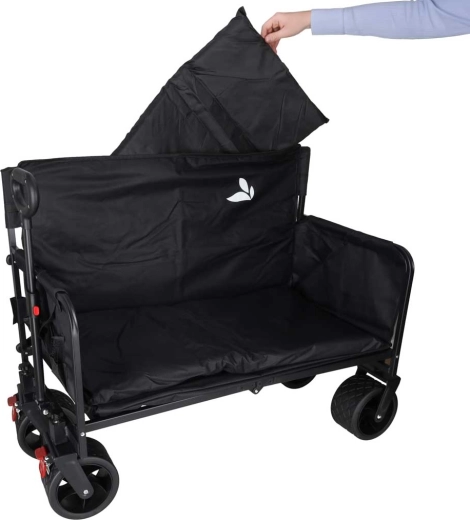 Comfortabel zitje met rugleuning en zachte vulling