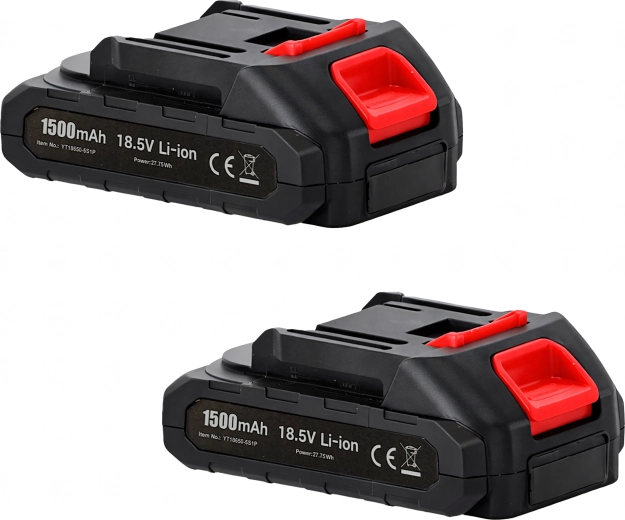 Twee accu’s voor langere werktijd