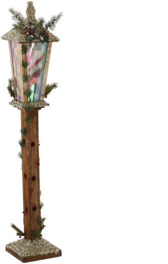 Kerstlantaarn van hout met ledverlichting, 120 cm