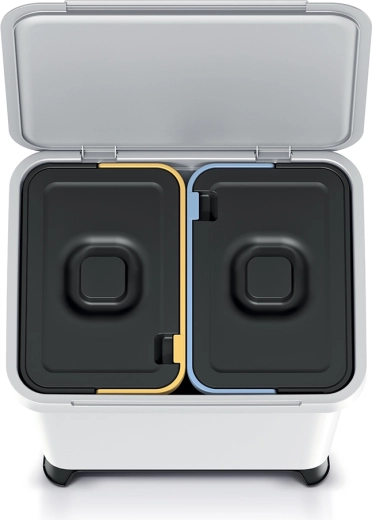 Twee compartimenten voor overzichtelijk scheiden