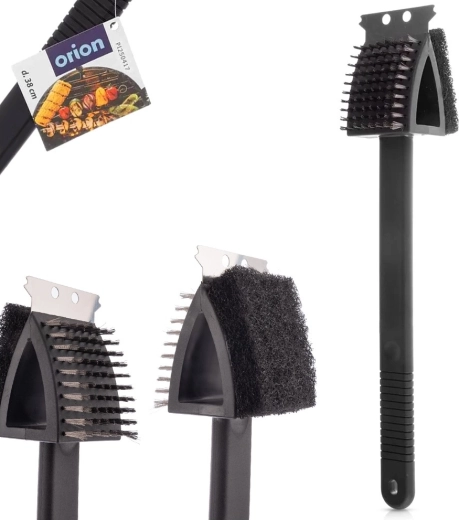 3-in-1: borstel, schraper en spons