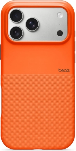 Duurzame BEATS Rugged-hoes met MagSafe-ondersteuning en camerabediening voor iPhone 17 Pro Max – oranje Sierra Nevada