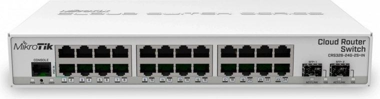 MikroTik Cloud Router Switch 24-poort GbE 2xSFP+ Schakelaar