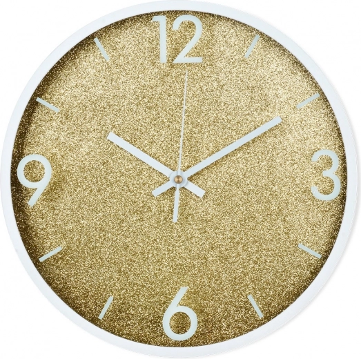 Wandklok goud en wit 29,5 cm