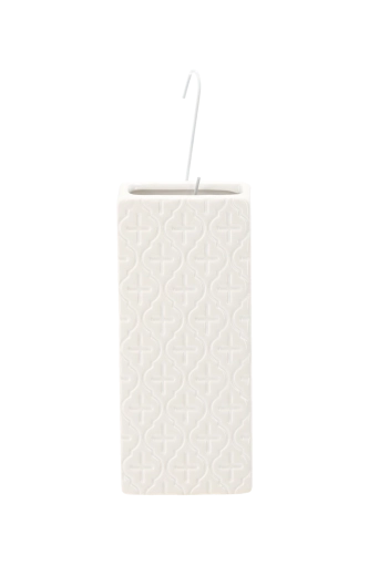 Elegant wit design met reliëfpatroon