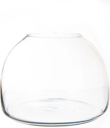 Transparante vaas van gerecycled glas 22 × 22 × 16 cm