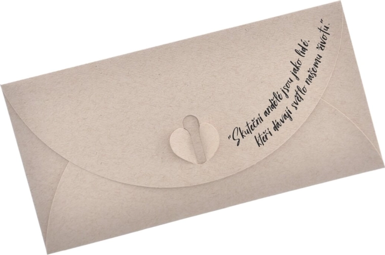Papieren envelop Echte engelen 22 × 11 cm