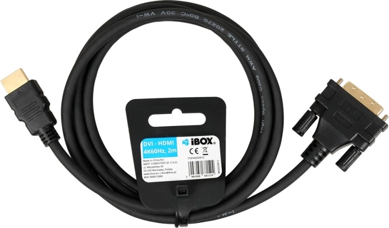 HDMI-naar-DVI-kabel 2 m (Full HD 1080p)