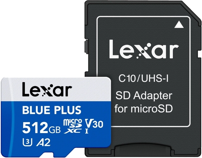 Lexar microSDXC Blue Plus 512 GB A2 U3 V30 (170 MB/s)