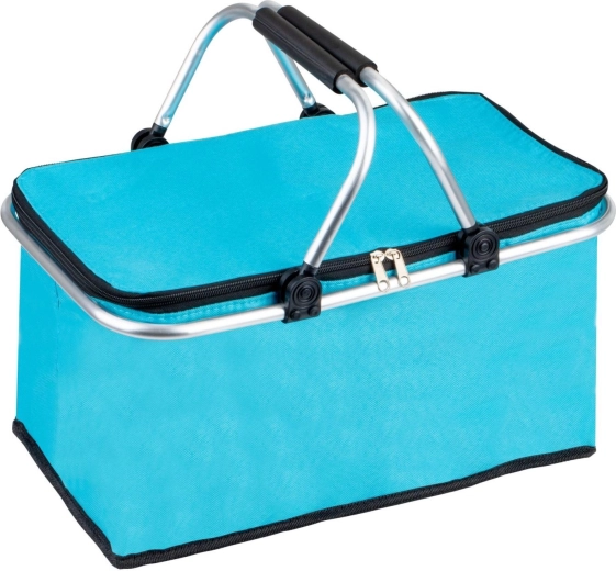 Opvouwbare thermomand voor boodschappen en picknick, waterdicht, turquoise - 1 stuk
