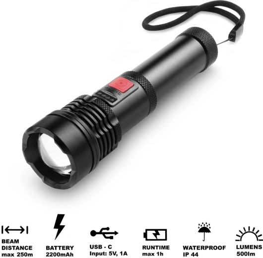 Oplaadbare zaklamp Retlux