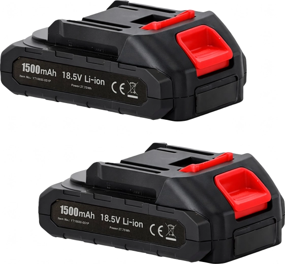 Accu-takkenschaar met set van 2 batterijen