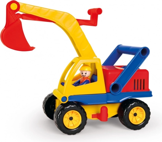 Kunststof graafmachine voor kinderen 35 cm met chauffeurfiguur