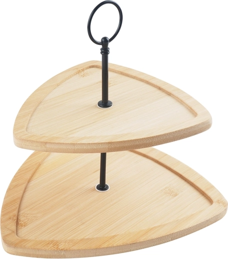 Bamboe etagère (serveerschaal met verdiepingen) 25 × 23,5 cm