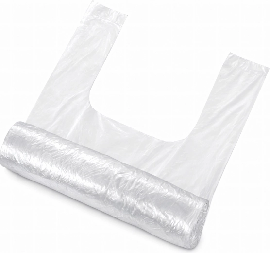 Stevige wegwerp plastic tassen op rol 44 × 35 cm, 120 stuks