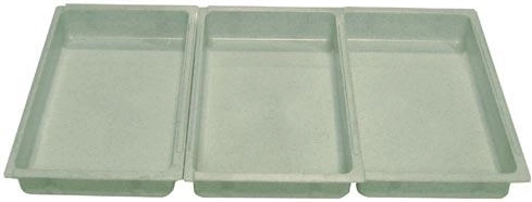 Set paneerschalen 25 × 15 × 4 cm, kunststof, mix van kleuren (3 stuks)