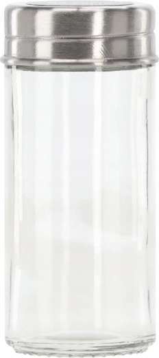 12 heldere potjes met roestvrijstalen deksels