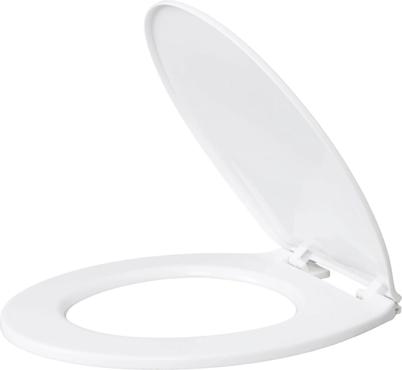 Ovale kunststof wc-bril wit - 1 stuk