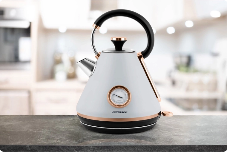 Metalen behuizing, afneembare deksel en antikalkfilter