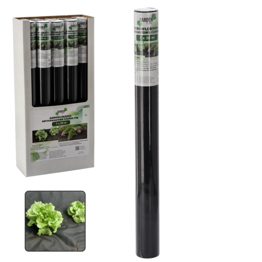 Agrotextiel tegen onkruid 1 × 30 m zwart 50 g/m²