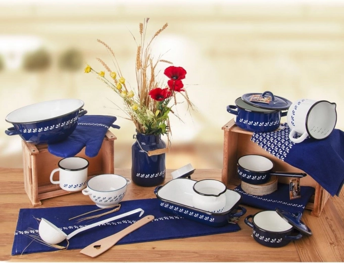 Stijlvol blauw-wit retrodesign