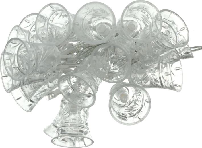 Lichtslinger met belletjes, 20 LED's, warm wit