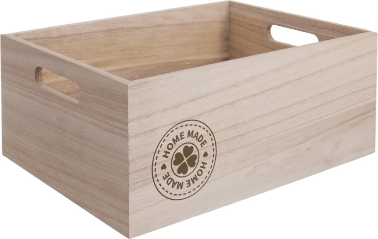 Houten opbergkrat HOME MADE 26 × 16 × 11 cm