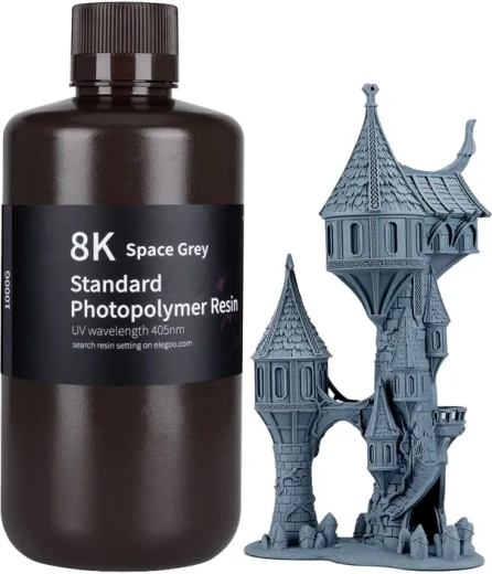ELEGOO 8K waterwasbare fotopolymeerhars Space Grey 1 kg