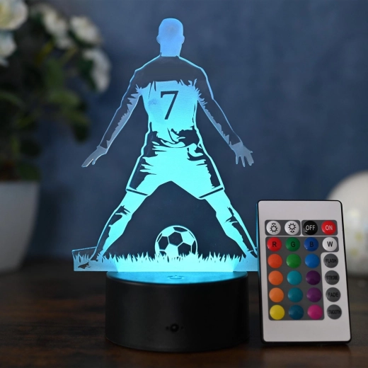 Indrukwekkend 3D-effect van een voetballer