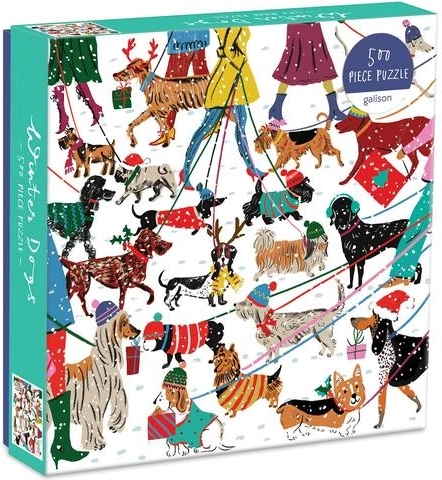 Galison puzzel winterhondjes 500 stukjes