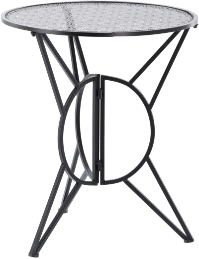 Stabiele ronde tafel met geperforeerd blad